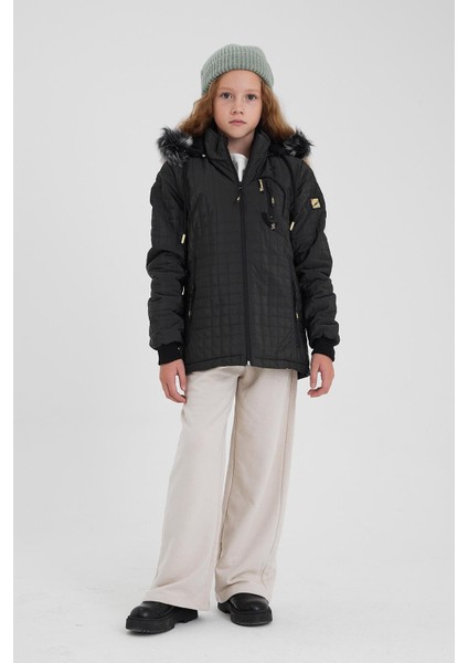 Yeşil Su ve Rüzgar Geçirmez Çıkartılabilir Kapüşonlu Kız Çocuk Mont &kaban fırsatları