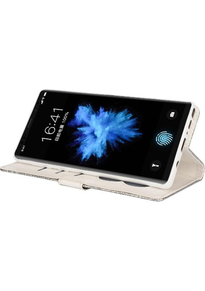 Samsung Galaxy Note9 Glitter Cüzdan Kılıf Manyetik Için Fermuarlı Cebi Durumda (Yurt Dışından)