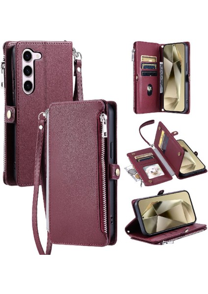 Samsung Galaxy S23 Artı 9 Kart Yuvaları Için Crossbody Durumda Fermuar Faturaları Yuvası (Yurt Dışından)