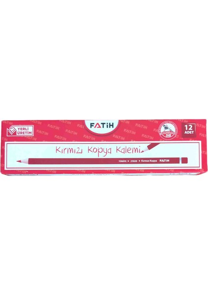 Kırmızı Kopya Kalemi 12'li ve Kırmızı Kalem 12'li modelleri