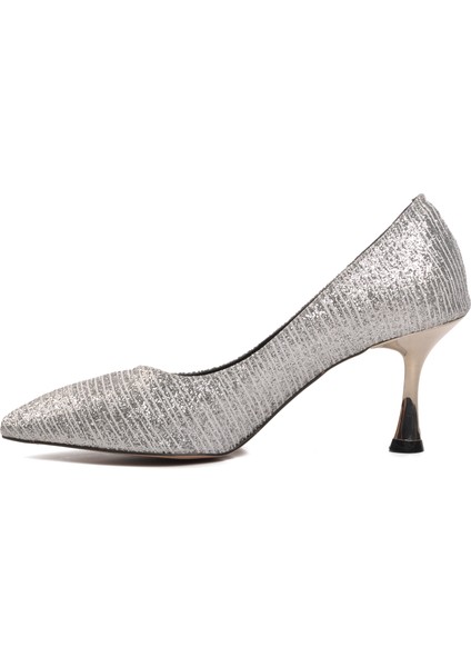 PC-54049 Gümüş Kadın Topuklu Ayakkabı fiyatları