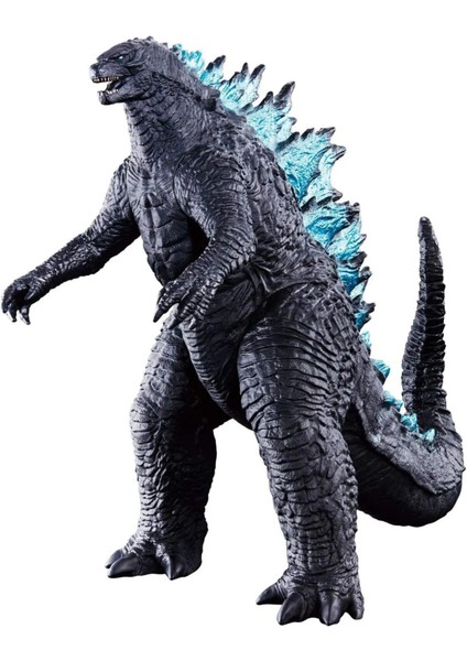 Godzilla Dinozor Aksiyon Figürü Yumuşak Dokunuşlu Vinil Plastik Çocuk (Sesli Mavi) 14,9CMX20,1CM