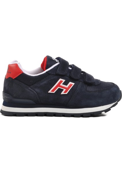 Peru 102 19250-F Lacivert-Kırmızı Cırtlı Unisex Çocuk Sneaker