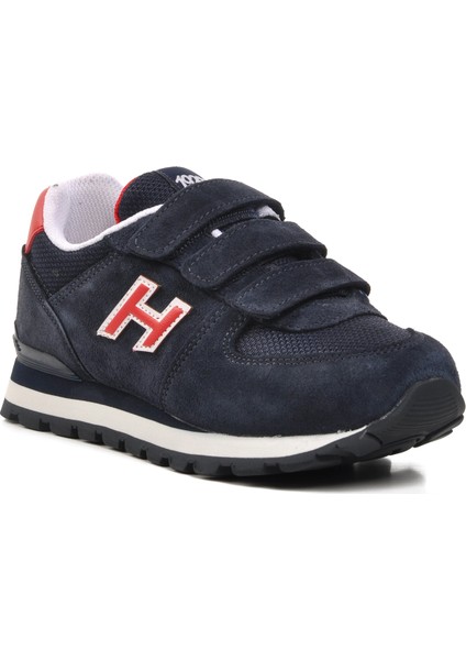 Peru 102 19250-F Lacivert-Kırmızı Cırtlı Unisex Çocuk Sneaker