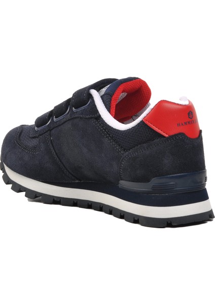 Peru 102 19250-F Lacivert-Kırmızı Cırtlı Unisex Çocuk Sneaker