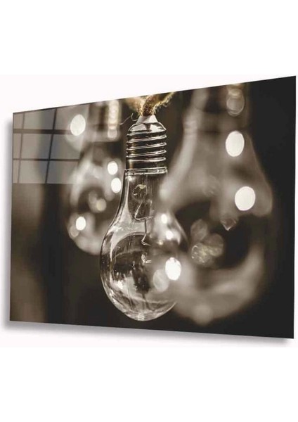 Teknoo- Ampül Cam Tablo 4mm Dayanıklı Temperli Cam