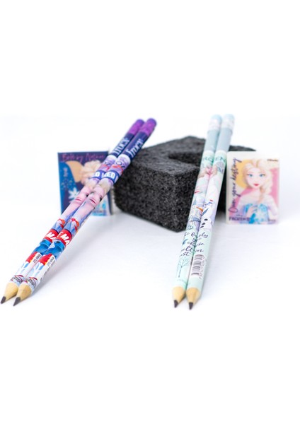 Silgili Kurşun Kalem Hb Ekstra Silgi Hediyeli Disney Tasarım Dayanıklı Set