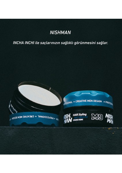 M9 Güçlü Sabitleme Mat Wax -Kısa Ve Dalgalı Saçlar Için Esnek Fiber Saç Şekillendirici 100 Ml