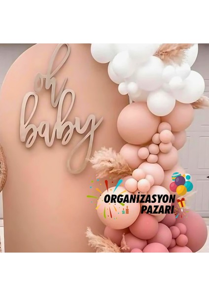 Balon Seti Beyaz-Pink Blush-Rose Wood 100 lü + Balon Zinciri Seti fırsatları