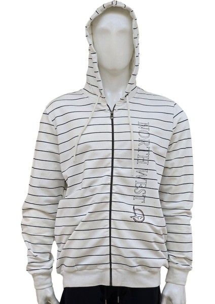 1099012 Erkek Kapşonlu Sweatshirt White
