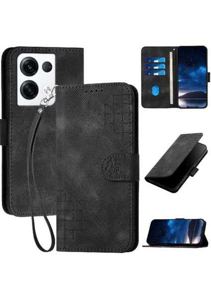 Ayrılabilir El Kayışı Kabartmalı Yüksek ile Oppo Oppo 8 Pro 5g Için Flip Case (Yurt Dışından)