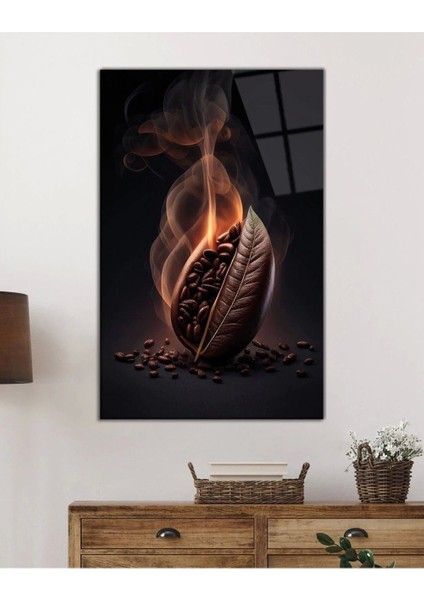 Teknoo- Kahve Çekirdeği Cam Tablo, Ev ve Ofis Duvar Dekoru, fiyatları