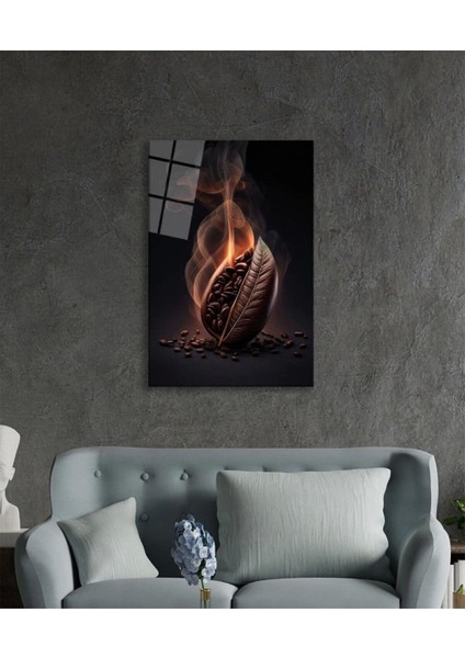 Teknoo- Kahve Çekirdeği Cam Tablo, Ev ve Ofis Duvar Dekoru, modelleri