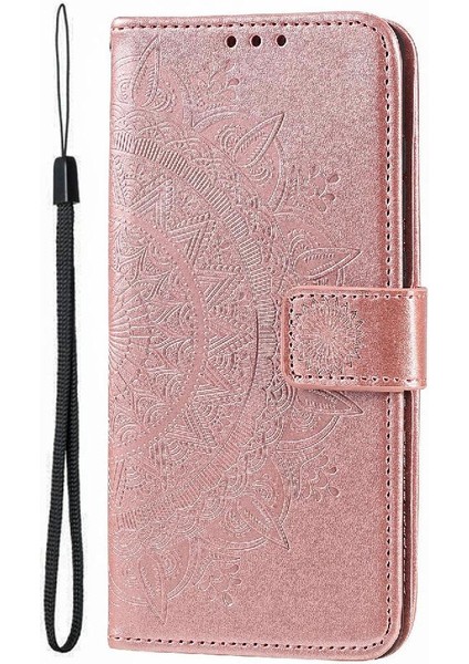 IPhone 15 Için Flip Case Pro Max Cüzdan Kılıf Totem Kabartma Kickstand Pu (Yurt Dışından)
