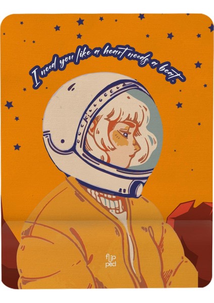 Mars Woman Orange Bilek Destekli Mousepad