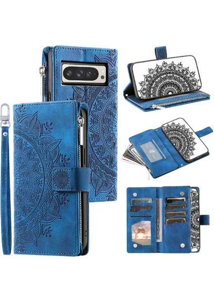 Google Pixel 9 Pro Xl Için Flip Case El Kayışı ile Birden Fazla Kart Getirmek (Yurt Dışından)