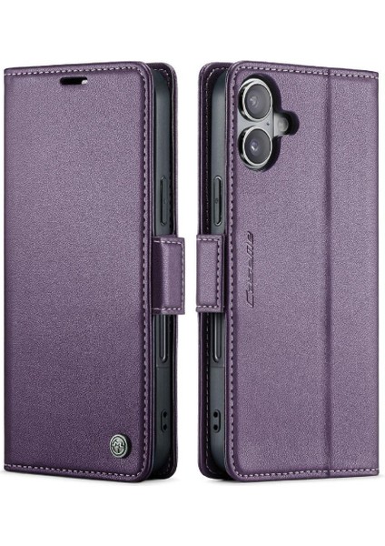 IPhone 16 Için Flip Case Artı Cüzdan Kılıf Darbeye Vaka Kickstand Anti (Yurt Dışından)