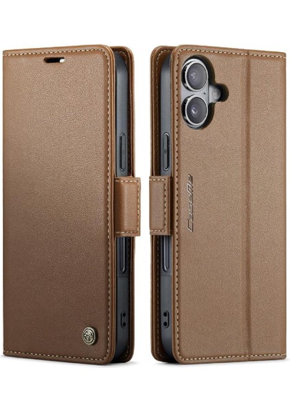IPhone 16 Için Flip Case Kart Yuvası Kickstand Darbeye Vaka Anti Dolandırıcılık (Yurt Dışından)