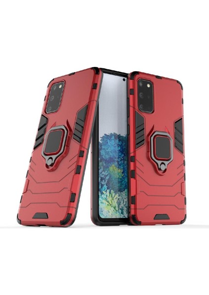 Halka Araba Dağı Kickstand Kılıf Samsung Galaxy S20 Artı Askeri Sınıf (Yurt Dışından) fırsatları