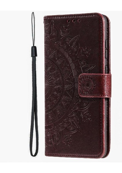 IPhone 16 Için Flip Case Artı Totem Kabartma Kickstand Pu Deri Cüzdan (Yurt Dışından)