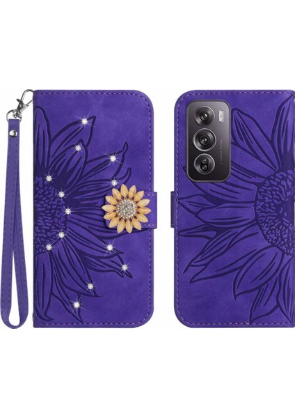 Oppo RENO12 Pro 5g Flip Cüzdan Kredi Kartı Için Kılıf Pu Deri Kapak Çevirin (Yurt Dışından)