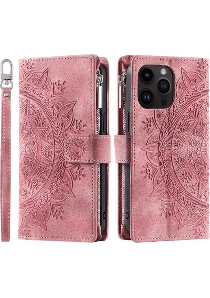 El Kayışı Kart Tutucu ile IPhone 16 Pro Kickstand Için Flip Case Getirmek (Yurt Dışından)