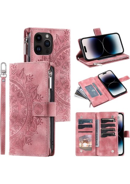 El Kayışı Kart Tutucu ile IPhone 16 Pro Kickstand Için Flip Case Getirmek (Yurt Dışından)
