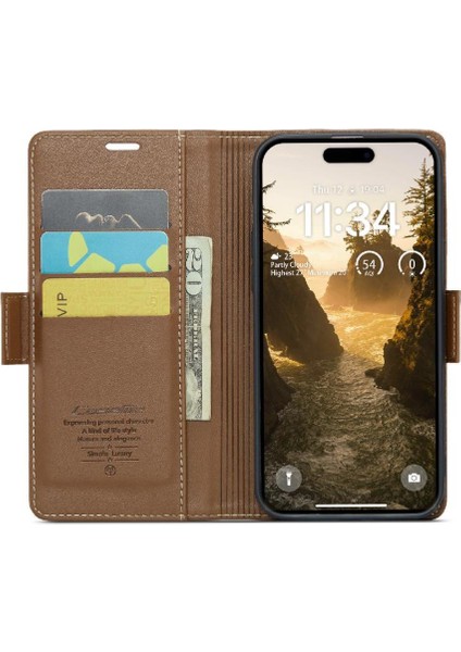 IPhone 16 Için Flip Case Kart Yuvası Kickstand Darbeye Vaka Anti Dolandırıcılık (Yurt Dışından) indirimleri