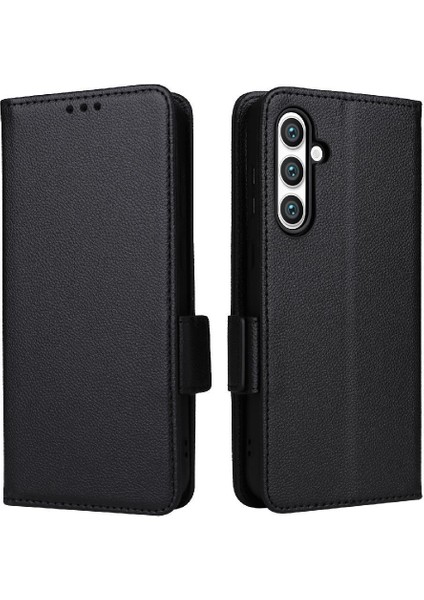 Samsung Galaxy S24 Fe Pu Deri Cüzdan Için Flip Case Yan Toka Kartı (Yurt Dışından)