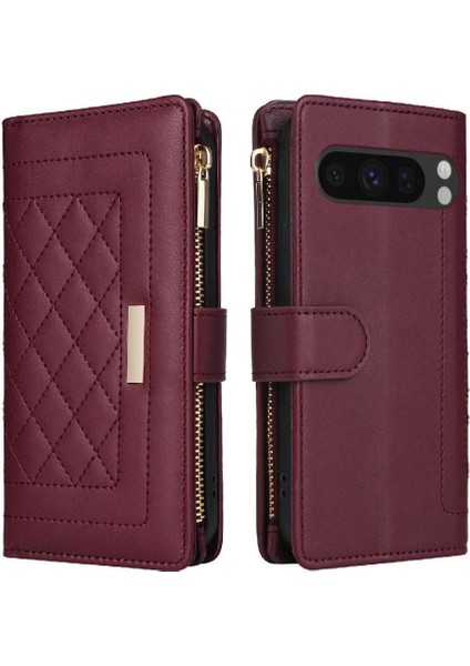 Google Piksel 8 Pro Kayış Kart Yuvaları Için Flip Case Darbeye Cüzdan (Yurt Dışından)