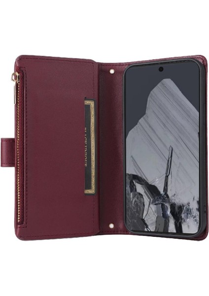 Google Piksel 8 Pro Kayış Kart Yuvaları Için Flip Case Darbeye Cüzdan (Yurt Dışından)