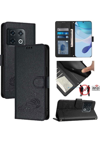 Oneplus 10 Pro 5g Için Kılıf Cüzdan Kapak Çevirin Kart Yuvası Tutucu Kickstand (Yurt Dışından)
