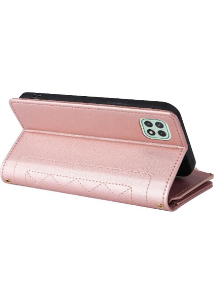 Galaxy S21 Darbeye Cüzdan Kart Yuvaları Kayış Için Flip Case (Yurt Dışından) modelleri