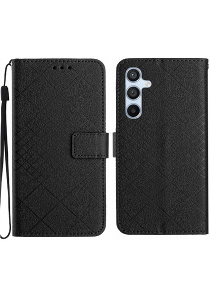 El Kayışı Manyetik Kapak Elmas ile Samsung Galaxy A16 5g Için Flip Case (Yurt Dışından)