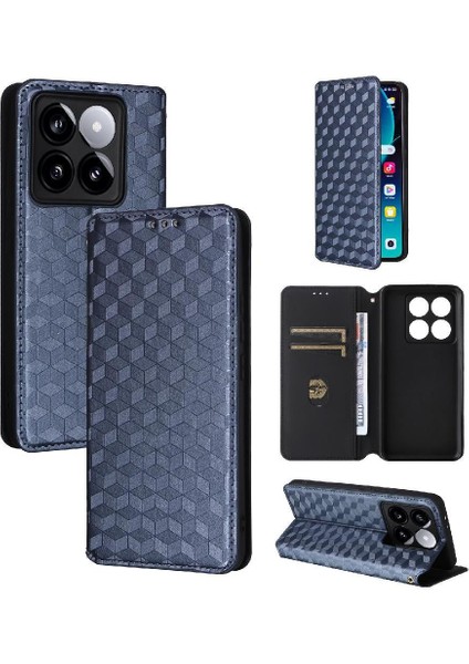 MY Boutique1 Xiaomi 14T Pro Pu Deri Kart Yuvaları Için Flip Case Tutucu 3D Desen (Yurt Dışından)