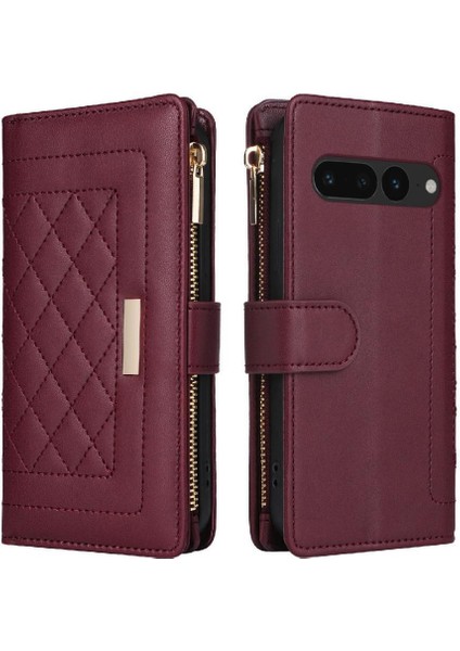 Google Piksel 7 Pro Kayış Darbeye Dayanıklı Cüzdan Kart Yuvaları Için Flip Case (Yurt Dışından)
