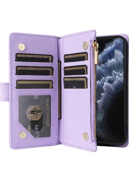 IPhone 11 Için Flip Case Pro Kart Yuvaları Kayış Cüzdan Darbeye (Yurt Dışından)