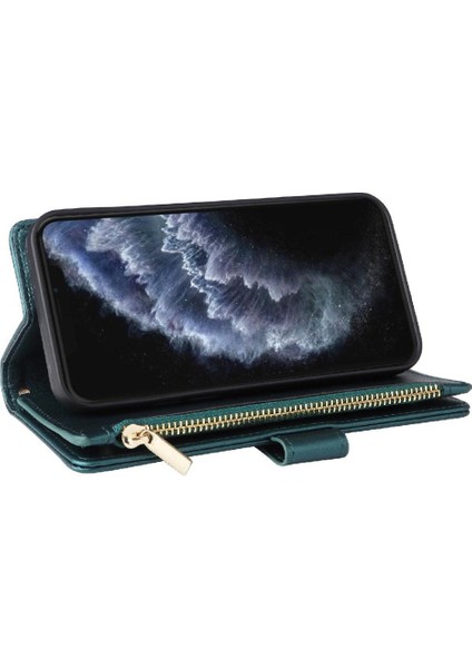 IPhone 11 Pro Max Darbeye Dayanıklı Kayış Kart Yuvaları Cüzdan Için Flip Case (Yurt Dışından)