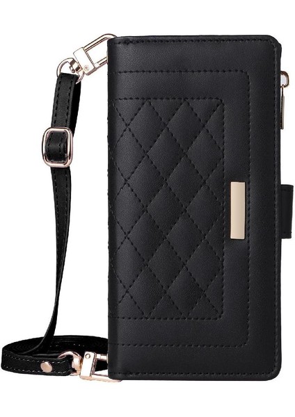 IPhone 12 Için Flip Case Pro Max Kart Yuvaları Kayış Cüzdan Darbeye (Yurt Dışından)