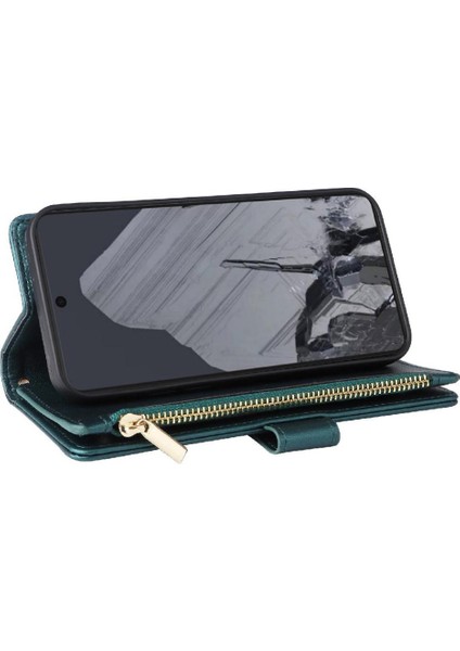 Google Piksel 8 Pro Kayış Kart Yuvaları Için Flip Case Darbeye Cüzdan (Yurt Dışından)