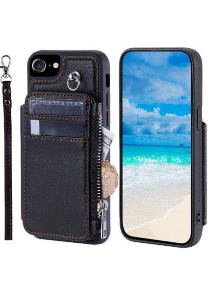IPhone Se3 Için Cüzdan Durumda/folio Flip Folio Kılıf Kickstand Rfıd Engelleme 3 (Yurt Dışından) fırsatları