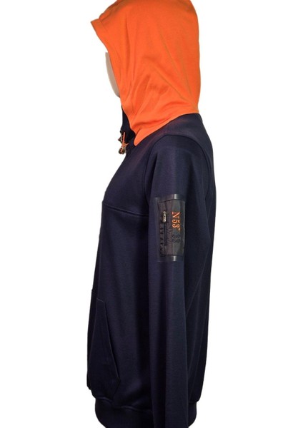 1319301 Erkek Kapşonlu Sweatshirt Admiral Blue