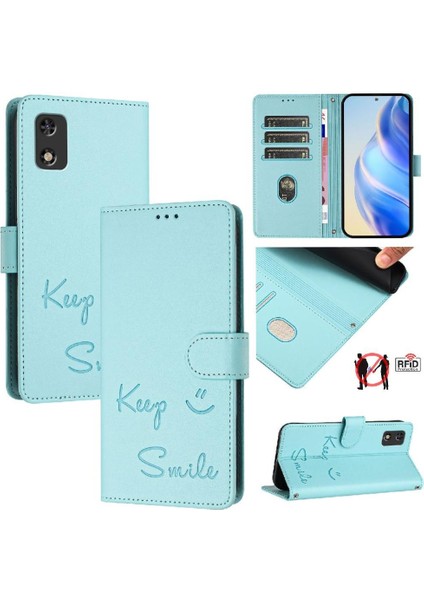 Tecno Pop 5c Flıp Kapak Kart Tutucu Cüzdan Pu Deri Rfıd Için Kılıf (Yurt Dışından)