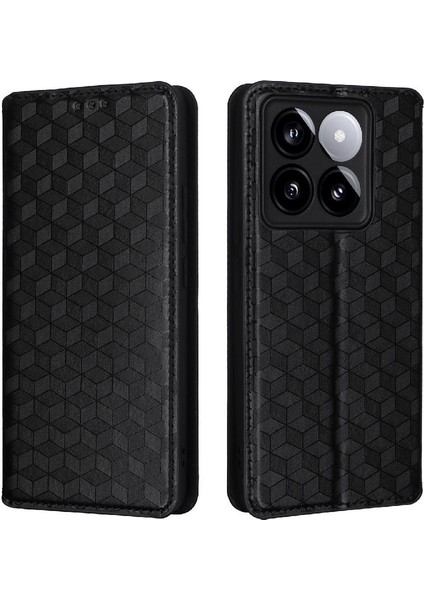 Xiaomi 14T Manyetik Kapatma Kart Yuvaları Için Flip Case Tutucu 3D Desen (Yurt Dışından) modelleri