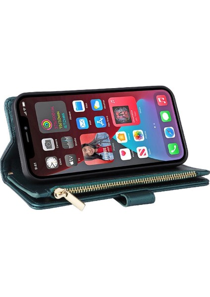 IPhone 12 Için Flip Case Pro Max Kart Yuvaları Kayış Cüzdan Darbeye (Yurt Dışından)