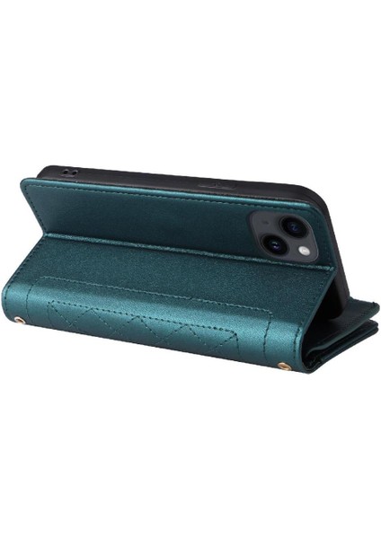 IPhone 15 Için Flip Case Artı Darbeye Cüzdan Kart Yuvaları Kayış (Yurt Dışından)
