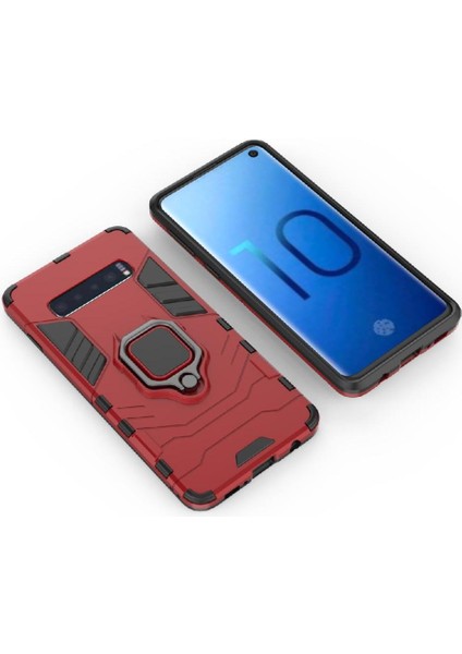 Halka Araba Dağı Kickstand Kılıf Galaxy S10 Darbeye Metal Halka (Yurt Dışından) modelleri