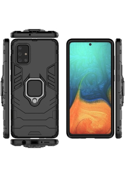 Halka Araba Dağı Kickstand Kılıf Galaxy A71 5g Darbeye Metal (Yurt Dışından)