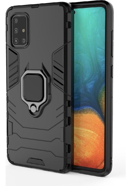 Halka Araba Dağı Kickstand Kılıf Galaxy A71 5g Darbeye Metal (Yurt Dışından)