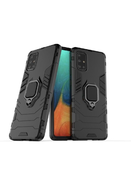 Halka Araba Dağı Kickstand Kılıf Galaxy A71 5g Darbeye Metal (Yurt Dışından)